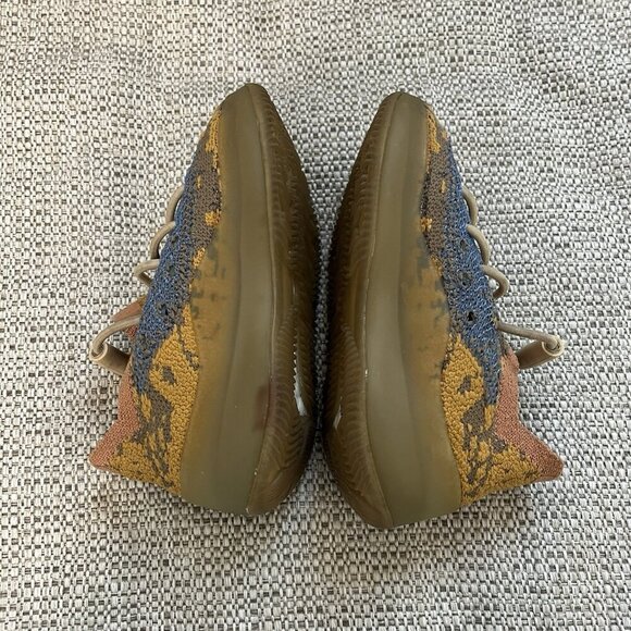 Adidas Yeezy Boost 380 Infant Toddler Slip-On Elastic Lace Knit Sneaker Blue Oat - Picture 7 of 8